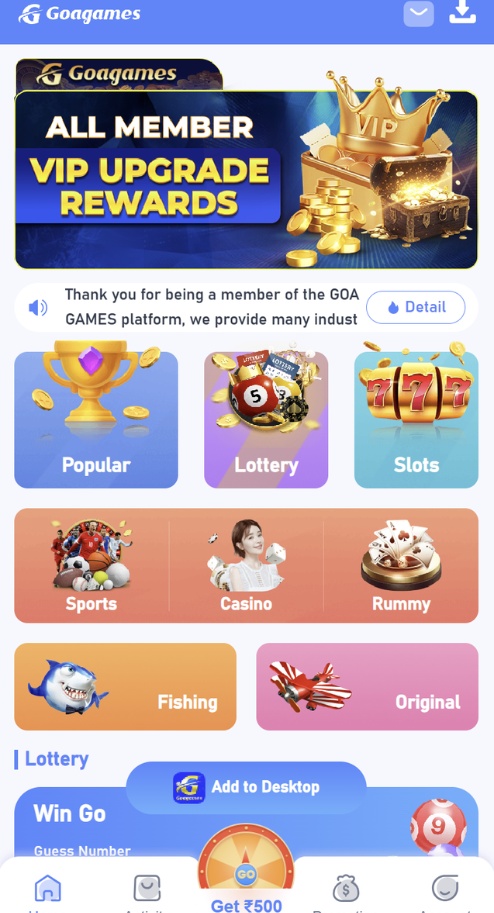 Types Of Games Available In The Goa Game App